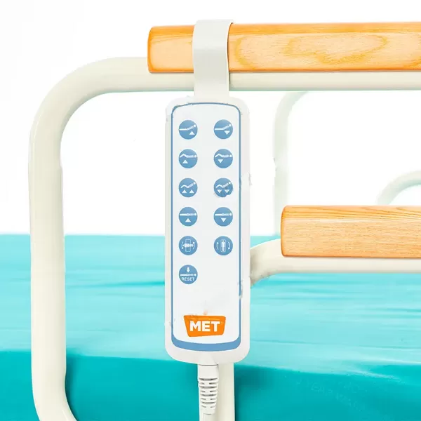 Кровать электрическая MET RAUND UP с матрасом, поворотное кардиокресло, регулировка высоты