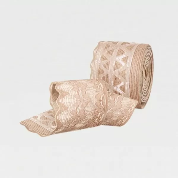 Чулки компрессионные IDEALISTA ID-301TW женские 2 класс компрессии с закрытым носком и кружевной резинкой на широкое бедро полупрозрачные цвет карамель 