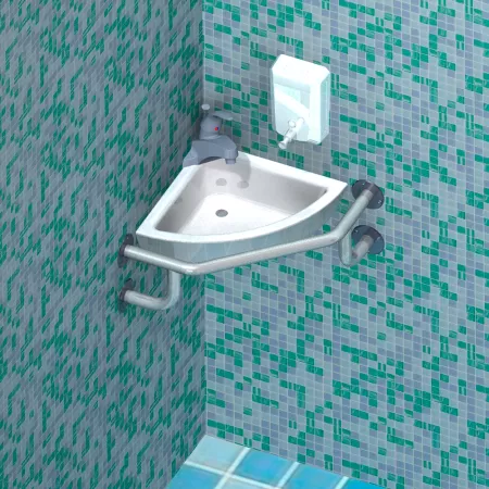 Поручень для инвалидов для раковины угловой ПР-05.07.520.520.230.Н