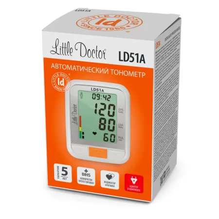 Тонометр автоматический на плечо Little Doctor LD51A с манжетой 25-36 см и адаптером