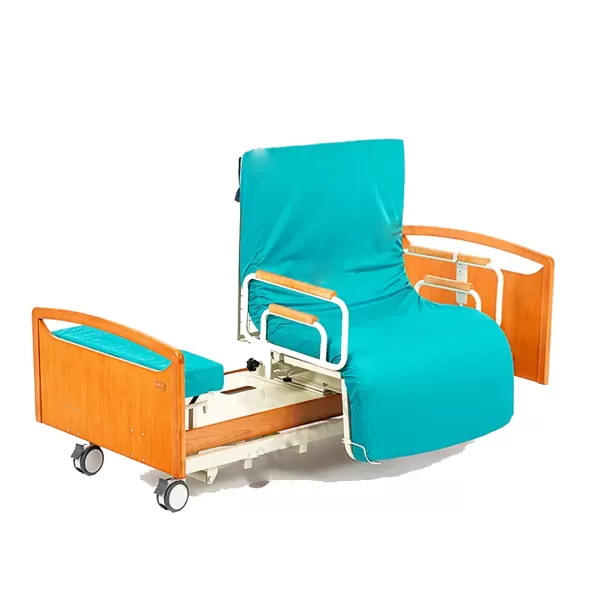 Кровать электрическая MET RAUND UP с матрасом, поворотное кардиокресло, регулировка высоты