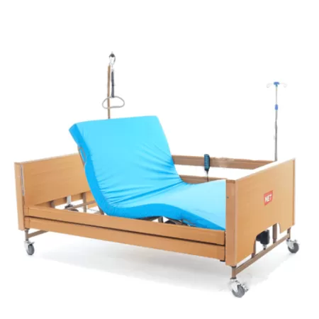 Кровать электрическая MET LARGO, артикул 17111, ширина 120см, кардиокресло, регулировка высоты, нагрузка до 280 кг