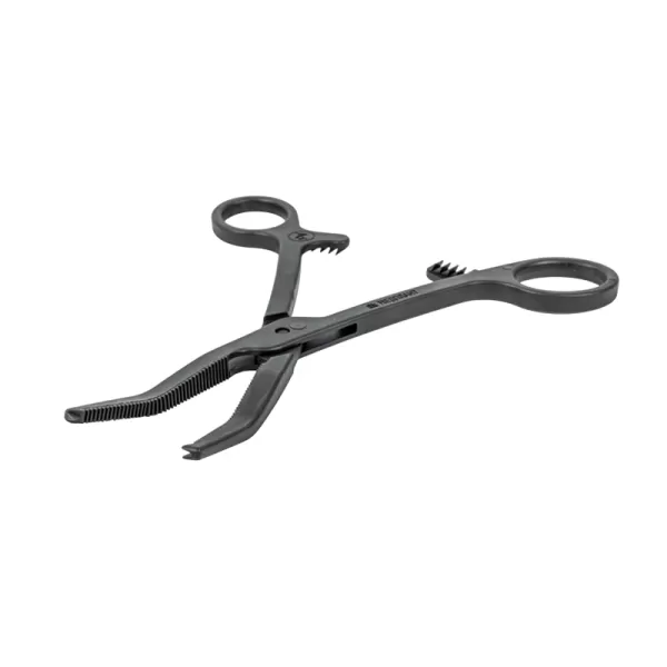 Зажим Кохера кровоостанавливающий изогнутый одноразовый стерильный 160 мм МЕДПЛАНТ артикул 1203