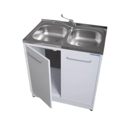 Стол лабораторный с мойкой Белмедматериалы ТМ02 (оцинкованный металл)