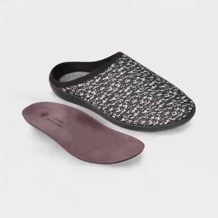 Тапочки ортопедические Luomma LM-803.005, цвет черно-белый жаккард 