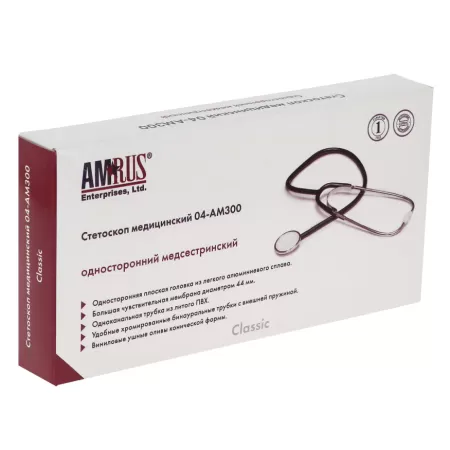 Стетоскоп медицинский односторонний Amrus 04-AM300 
