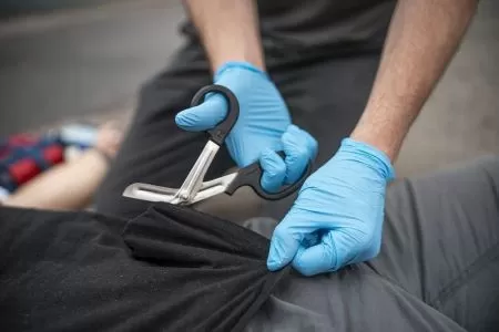 Ножницы для разрезания повязок 145 мм SCR-6030, артикул 12436