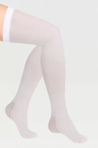 Чулки компрессионные IDEALISTA ID-380 унисекс 1 класс компрессии с закрытым носком антиэмболические для операции белые 