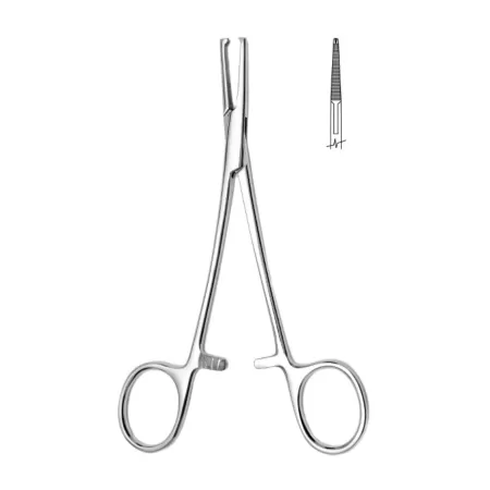 Зажим кровоостанавливающий 1х2 зубый зубчатый прямой №1 150 мм Hilbro 14.0224.15