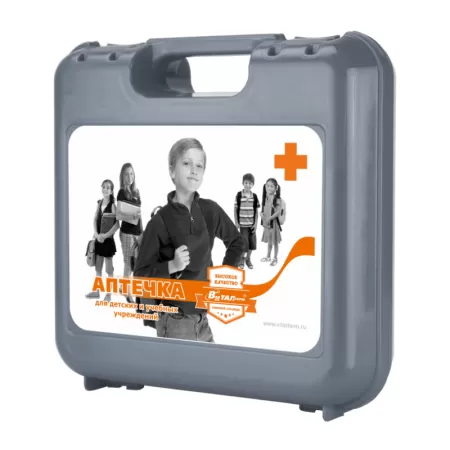 Аптечка Виталфарм для оказания первой помощи в организациях, осуществляющих образовательную деятельность по Приказу 261н, пластиковый футляр в ассортименте