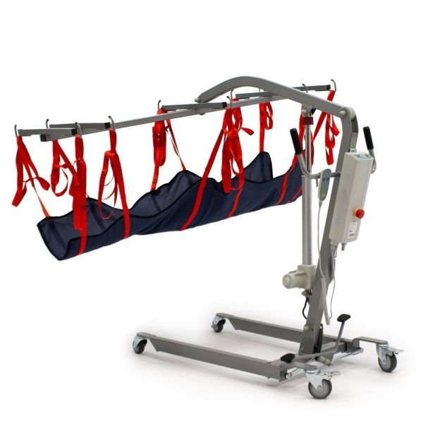 Подъемник с электроприводом для перемещения больных в положении лежа MET LU-210, подвес-гамак в комплекте