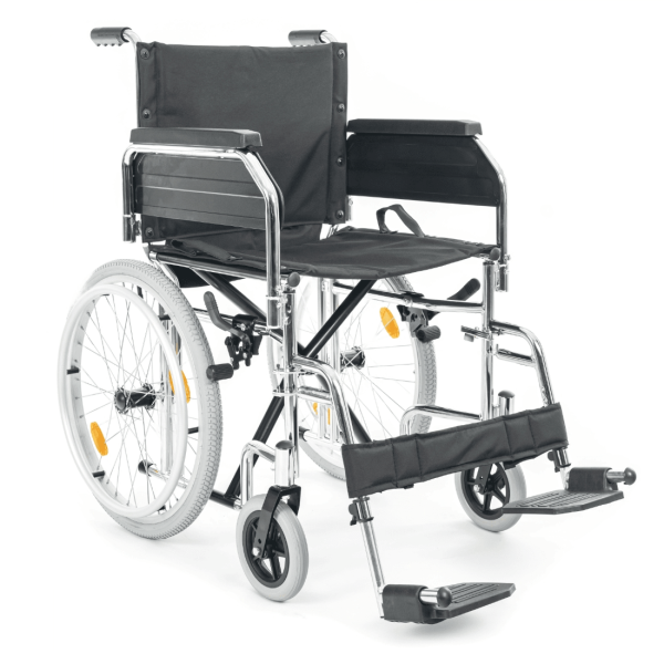 Кресло-коляска МЕТ TRANSIT 150 для узких проходов, ширина сиденья 43 см, колеса пневматические