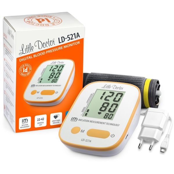Тонометр автоматический на плечо Little Doctor LD 521A с манжетой 22-42 см и адаптером