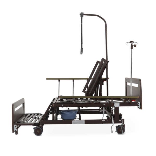 Кровать механическая MED-MOS Е-45А ЛДСП венге с туалетом и функцией переворота