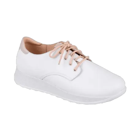 Туфли ортопедические женские DTD-351-12 кожаные цвет бело-бежевый 