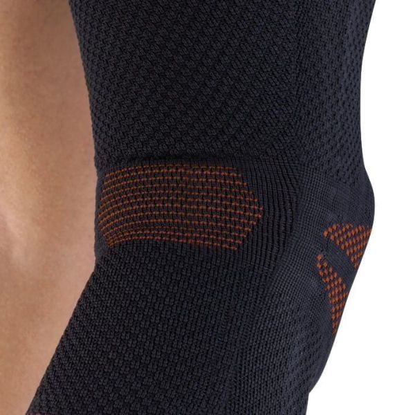 Бандаж на коленный сустав Orliman 9104 с силиконовым кольцом и пружинными ребрами жесткости, черный 