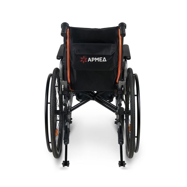 Кресло-коляска для инвалидов Армед 4000-1 с регулировкой высоты сиденья и подлокотников, быстросъемными колесами и антиопрокидывателями