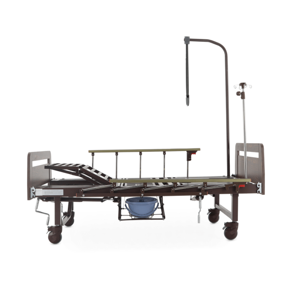 Кровать механическая MED-MOS YG-5 ЛДСП венге с туалетом и функцией переворота