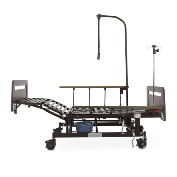 Кровать механическая MED-MOS Е-45А ЛДСП венге с туалетом и функцией переворота